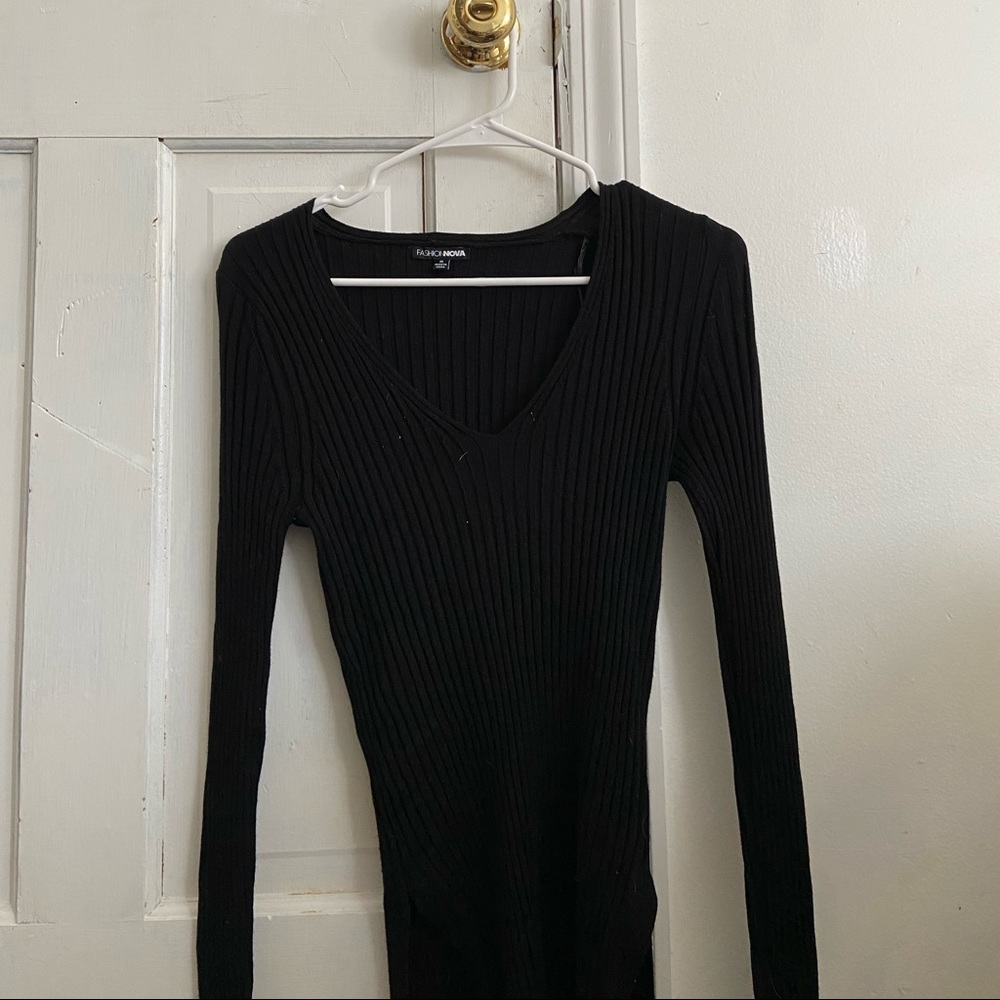 Black V neck